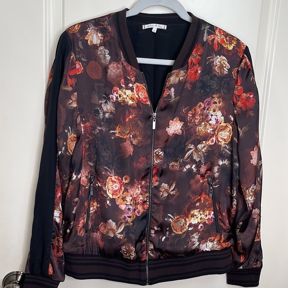 willow & clay fall floral bomber jacket - Picture 9 of 13